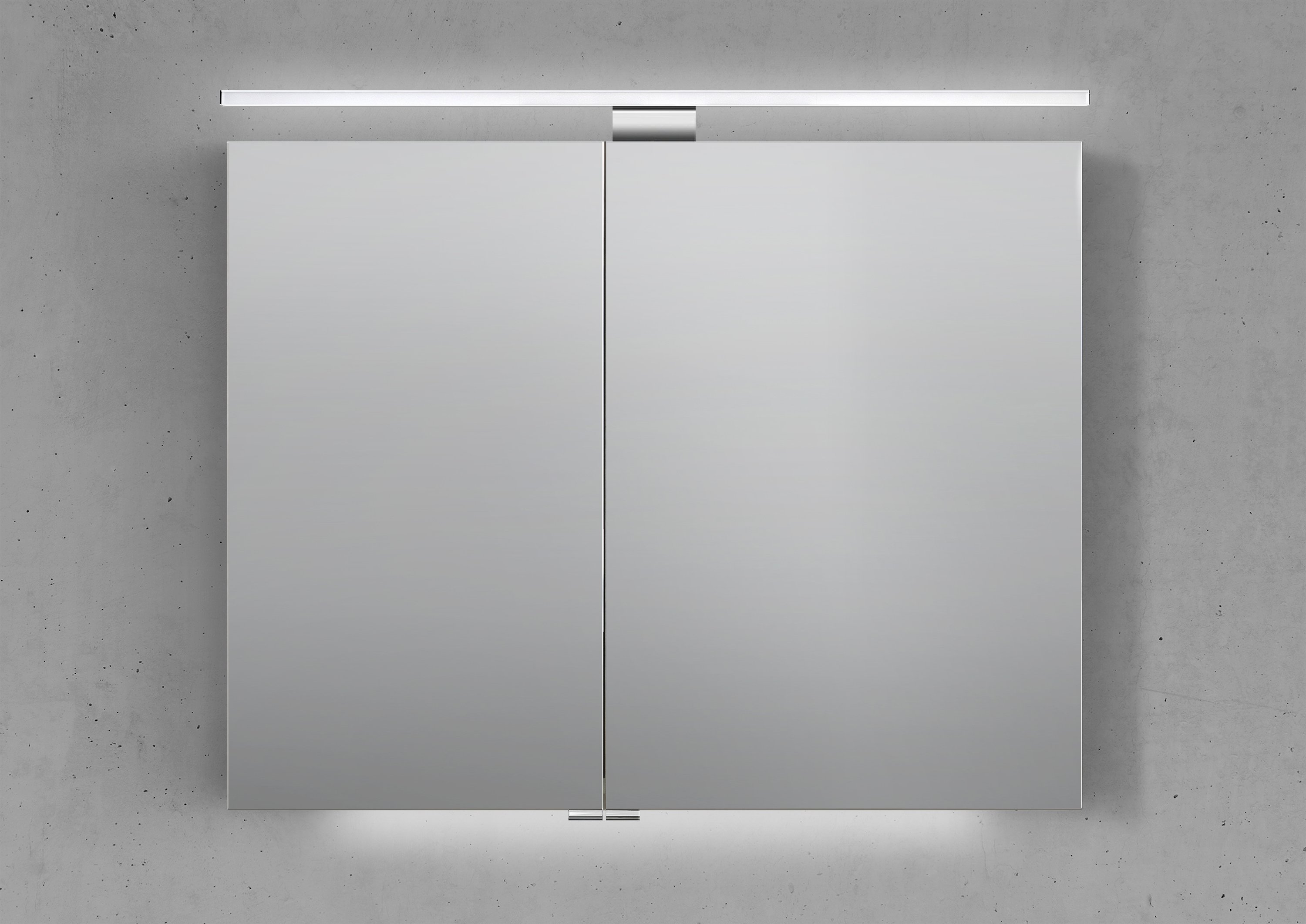 Spiegelschrank 90 cm mit MULTI Light LED Beleuchtung, Doppelspiegeltüren