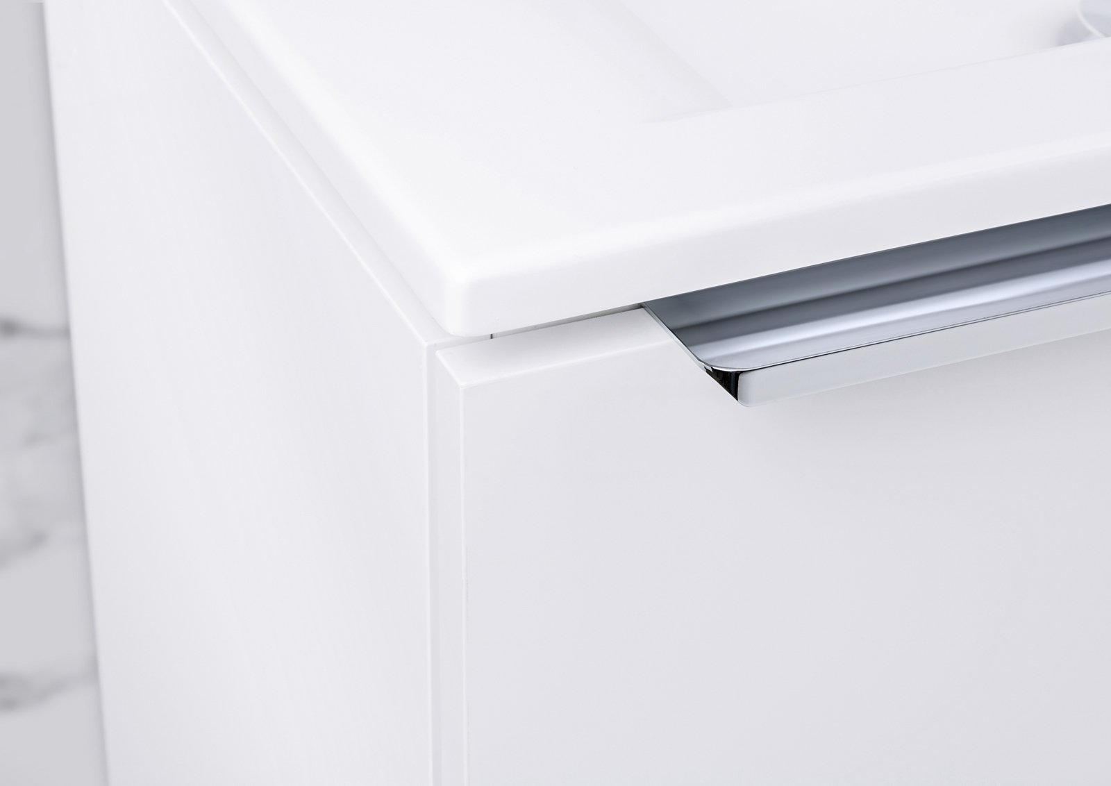 Gäste Badmöbel Set 60 cm, Unterschrank mit Auszug, komplett vormontiert