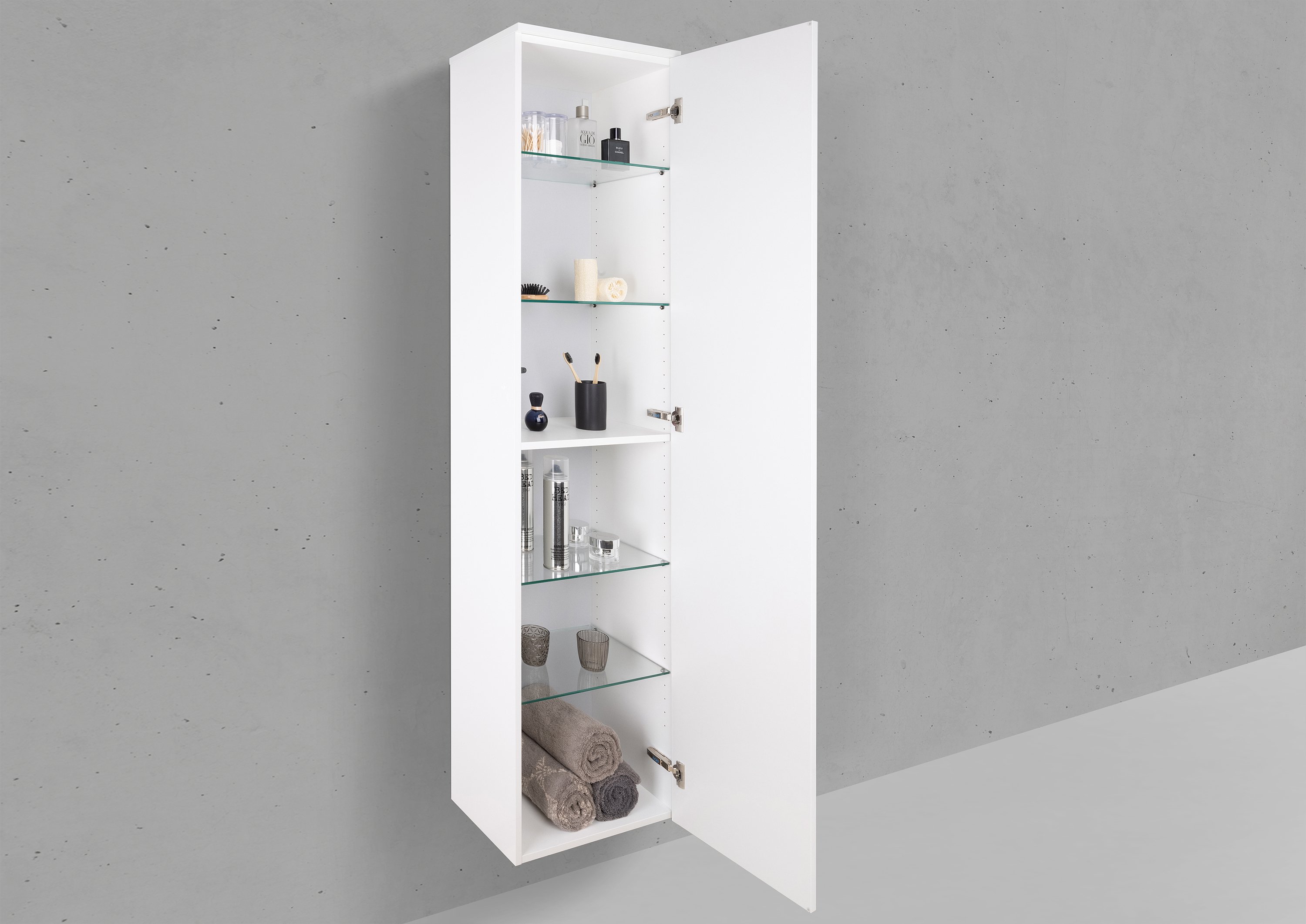 Seitenschrank/Hochschrank nach Maß 1 Türig ohne Griff - Push to Open