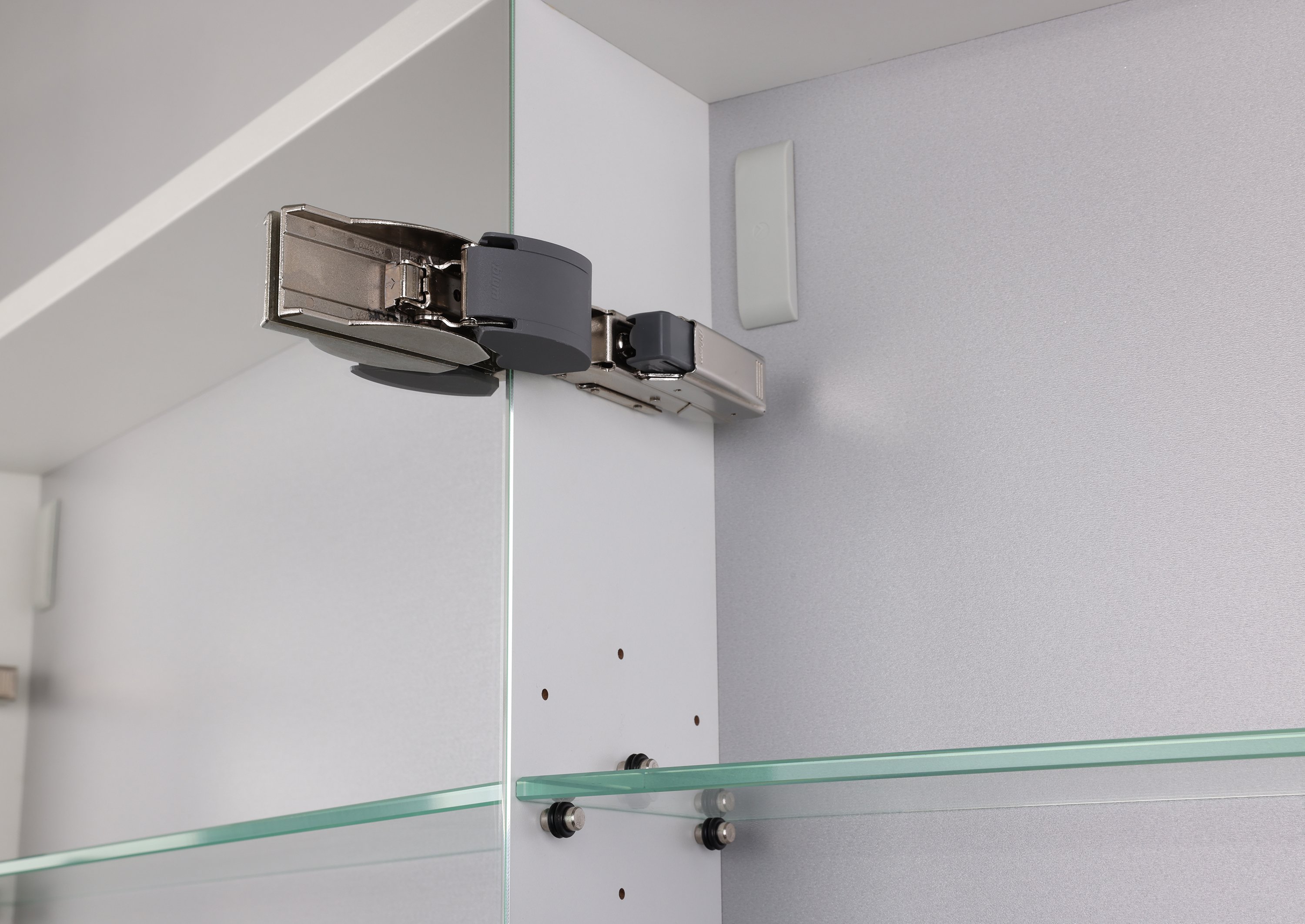 Spiegelschrank 100 cm 3 türig mit integrierter MULTI Light LED Beleuchtung Doppelspiegeltüren 
