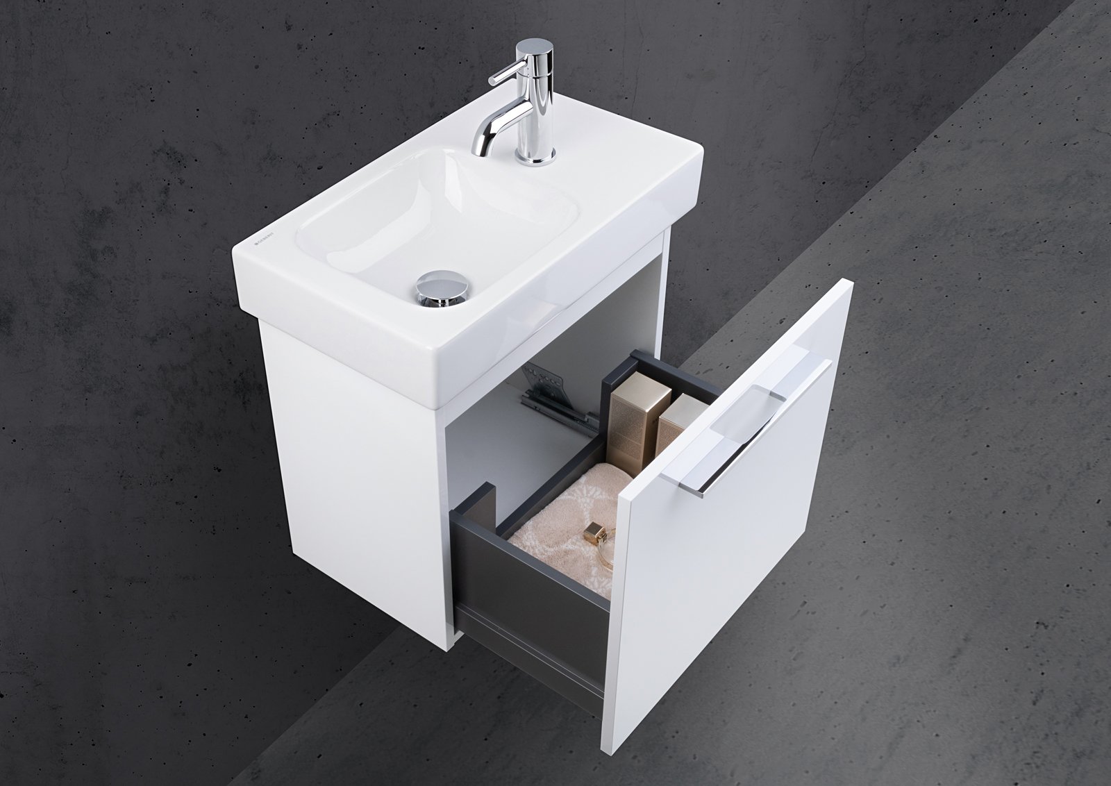 Unterschrank Intarbad als Zubehör für Waschtisch Geberit iCon XS 53 cm