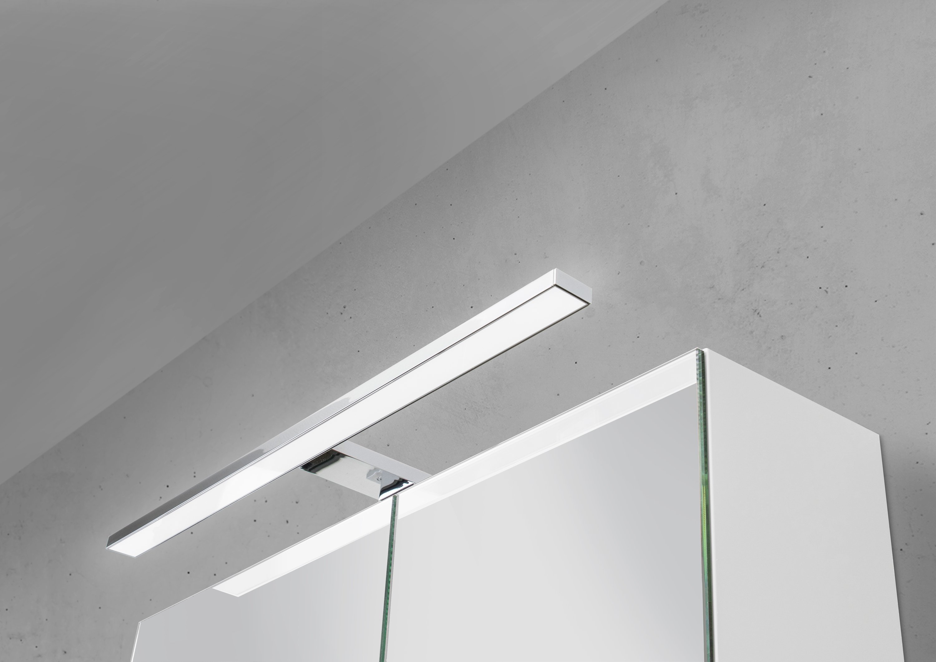 Spiegelschrank 60 cm MULTILight LED Chrom Beleuchtung Doppelspiegeltüren