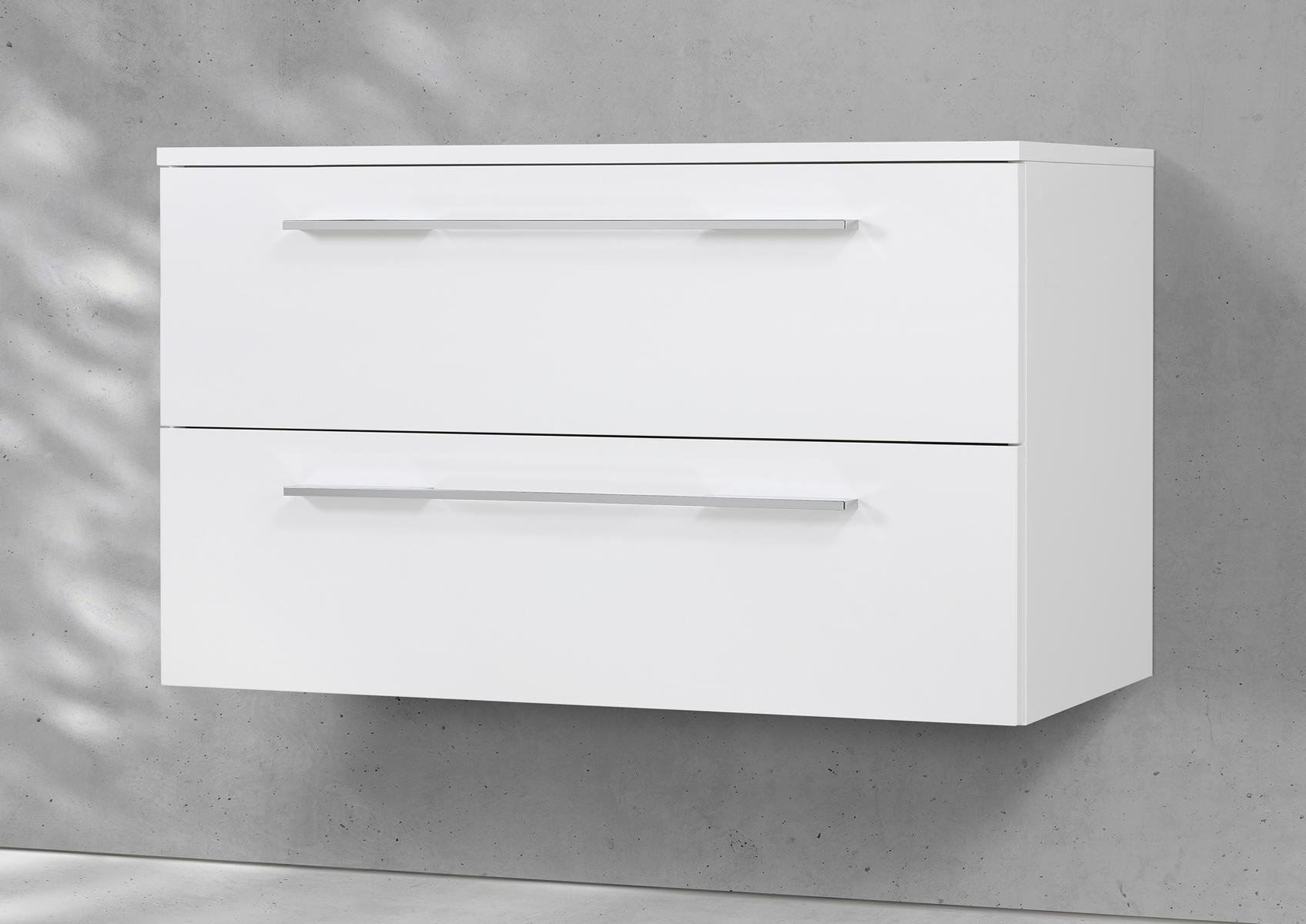Universal Waschtischunterschrank Intarbad Deluxe+ nach Maß mit 2 Auszügen inkl. Kosmetikeinsatz