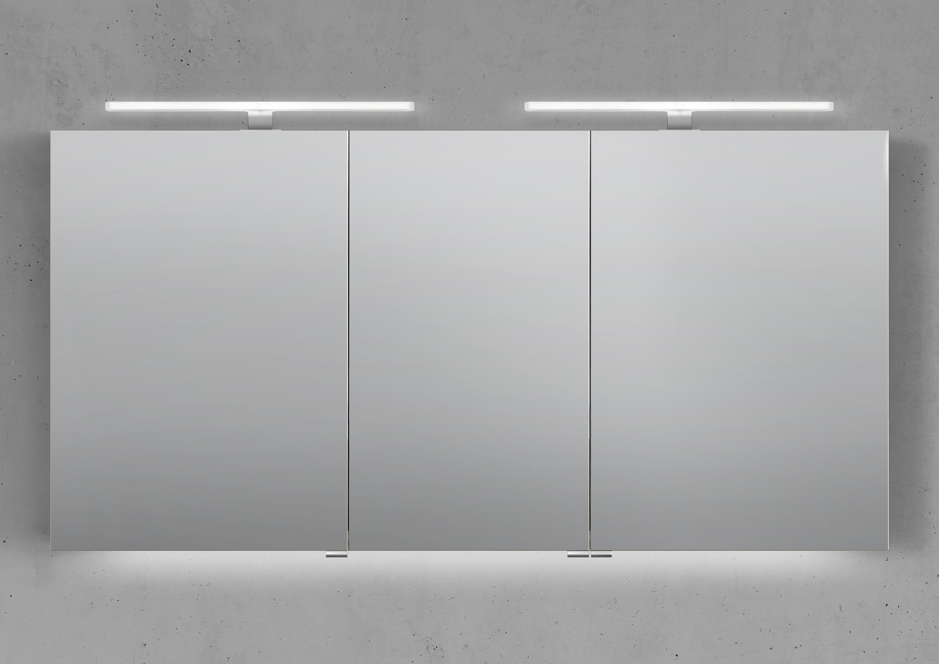 Spiegelschrank 140 cm 2x MULTI LED Acryl Beleuchtung Doppelspiegeltüren