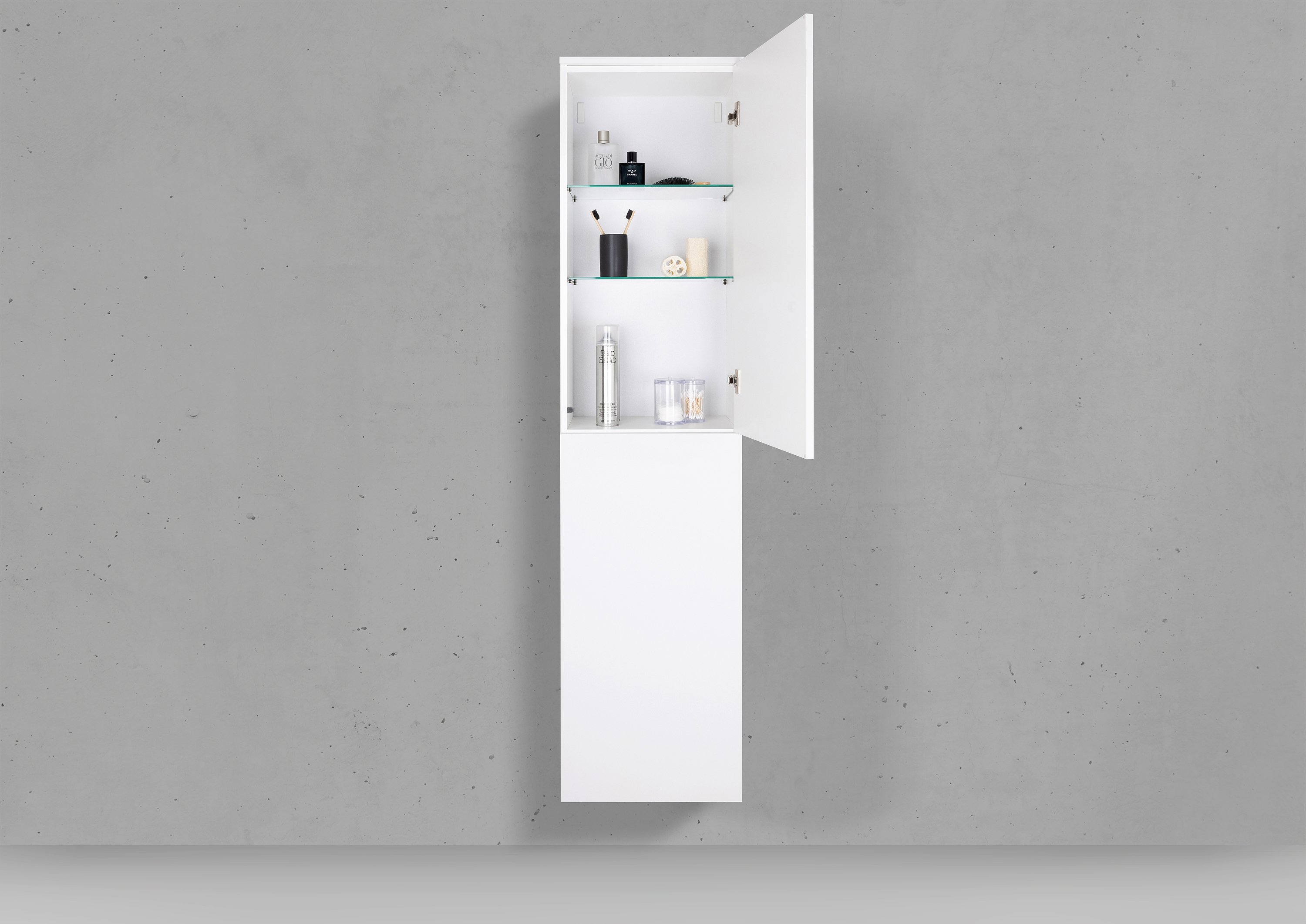 Seitenschrank/Hochschrank nach Maß 2 Türig ohne Griff - Push to Open
