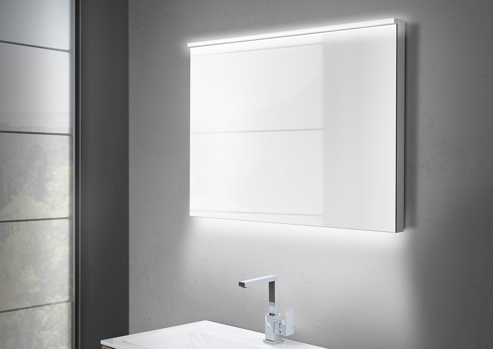 Design Spiegel Led 120x70cm Lichtspiegel mit Sensorschalter und Memory-Funktion