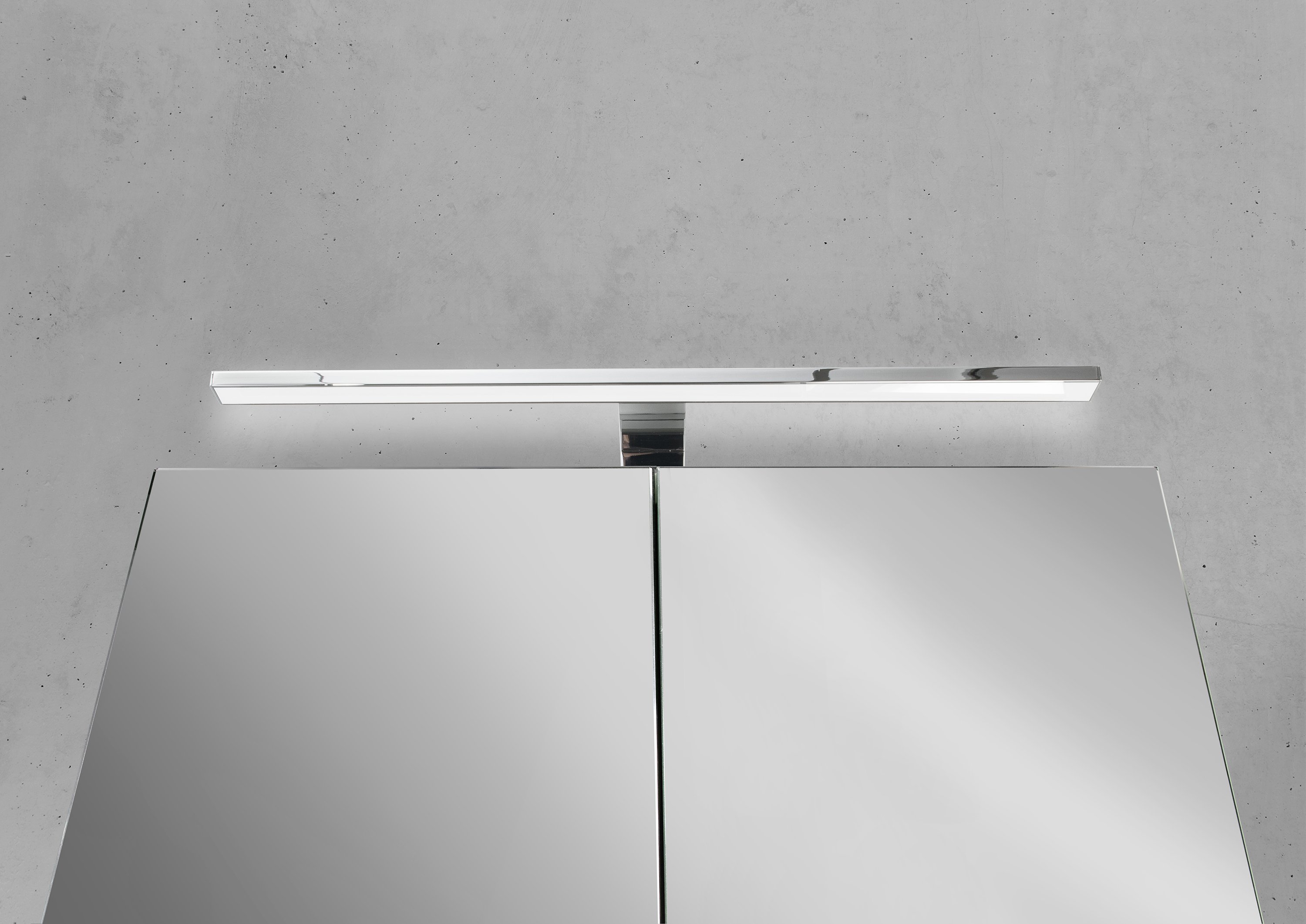 Spiegelschrank 60 cm MULTILight LED Chrom Beleuchtung Doppelspiegeltüren