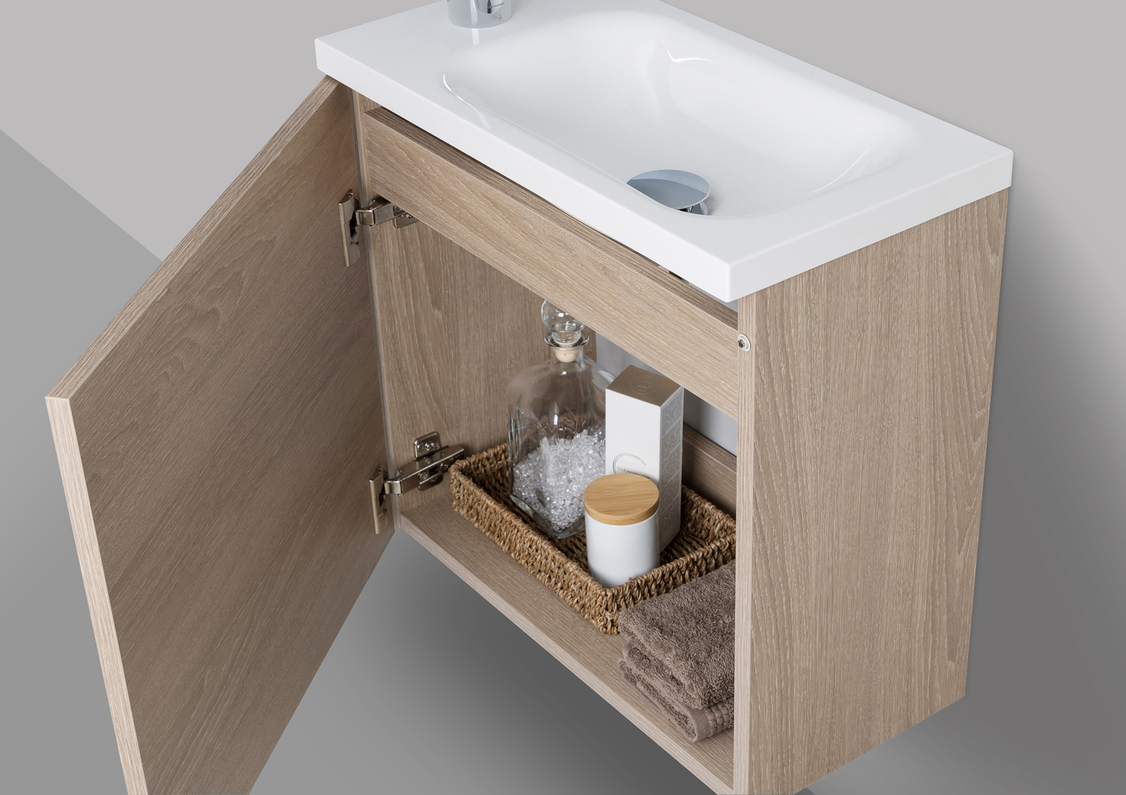 Gäste WC Badmöbel Rimini, Gäste Waschplatz 50 cm