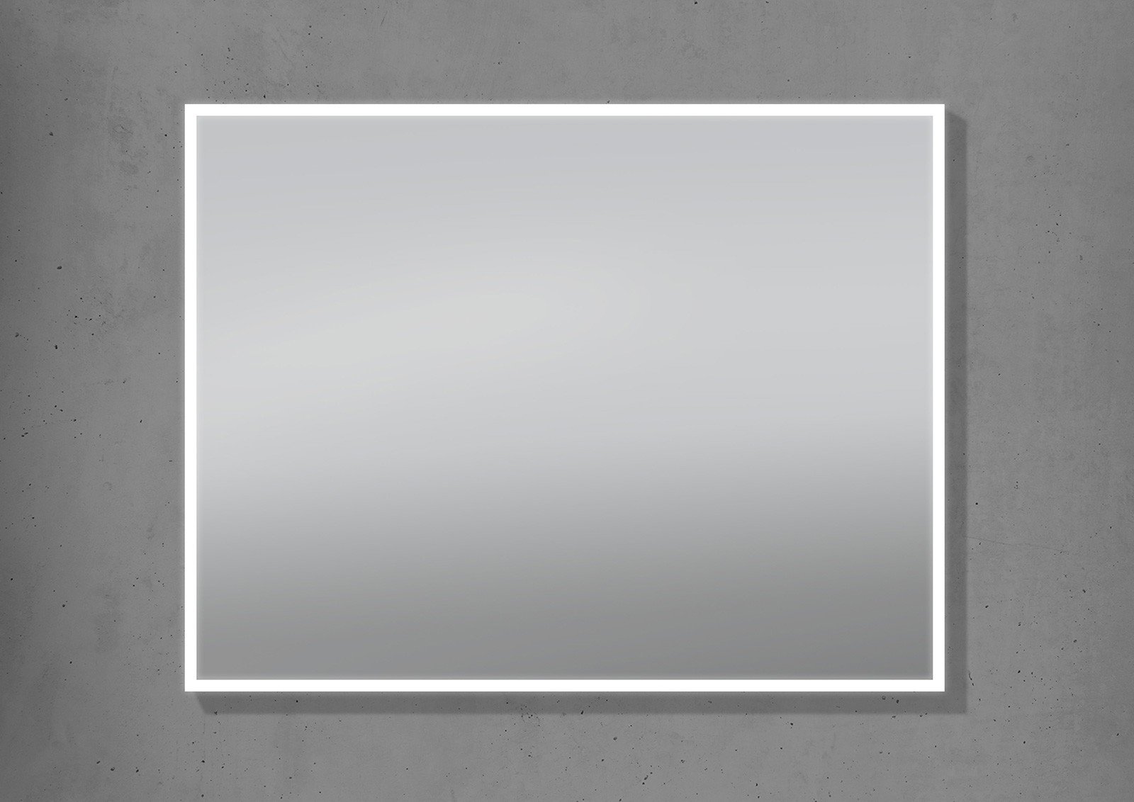 Badspiegel mit LED-Beleuchtung 90x70cm Lichtspiegel mit Memory-Funktion