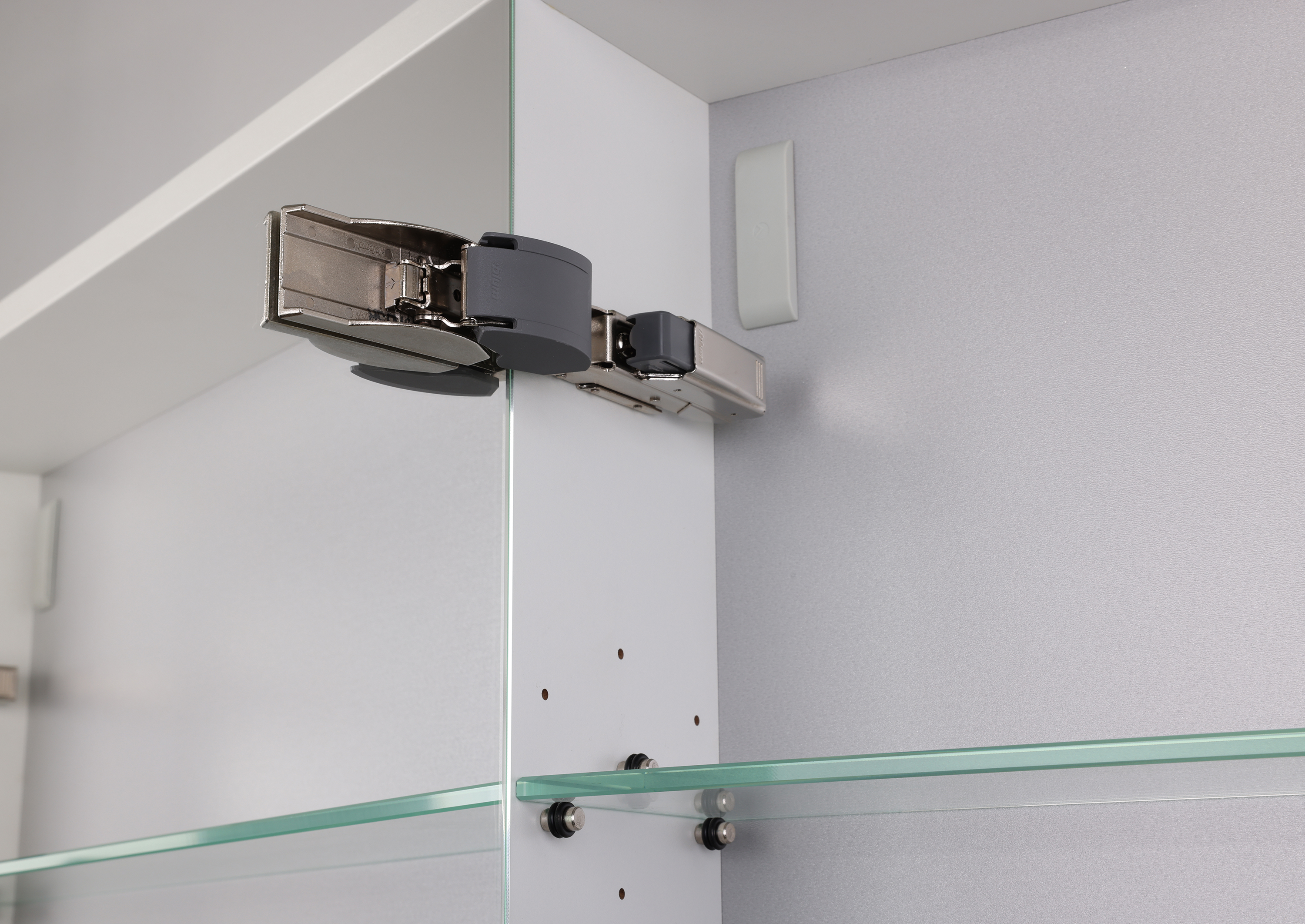 Saphir - Badmöbelset 60 cm mit Glaswaschbecken, Unterschrank und Spiegelschrank