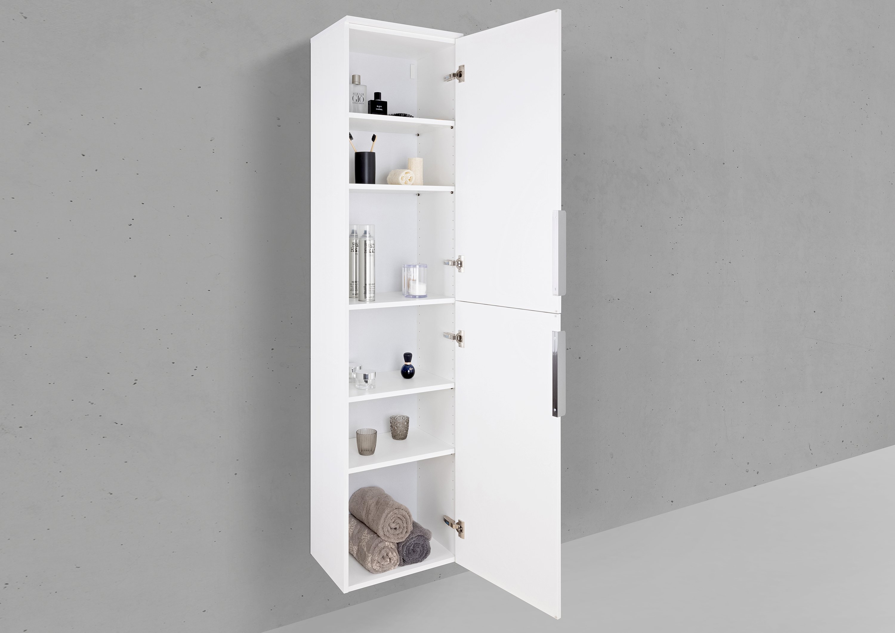 Seitenschrank/Hochschrank nach Maß 2 Türig mit Griff oder Griffleiste