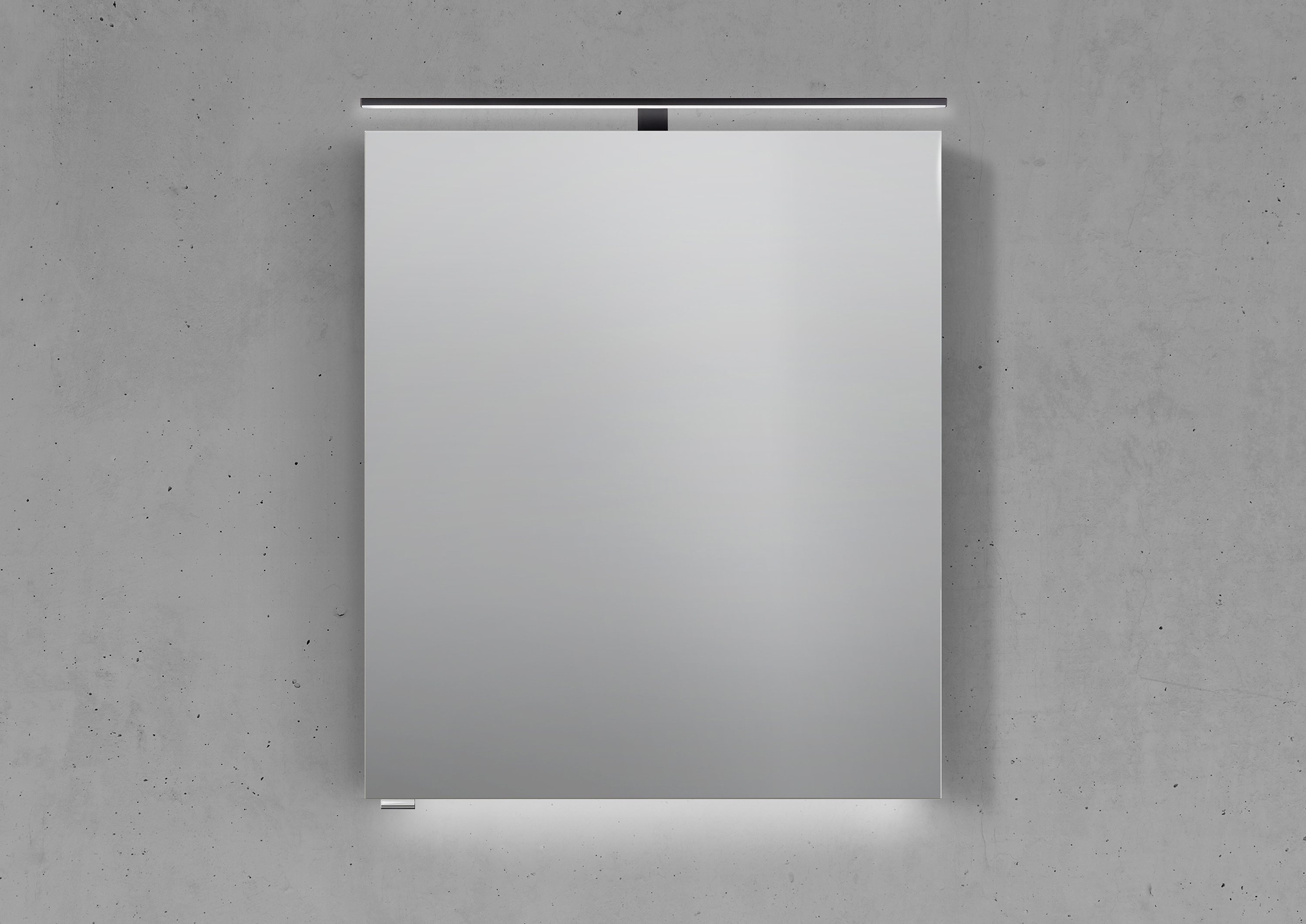Spiegelschrank 60 cm mit MULTI LED Aufsatzleuchte