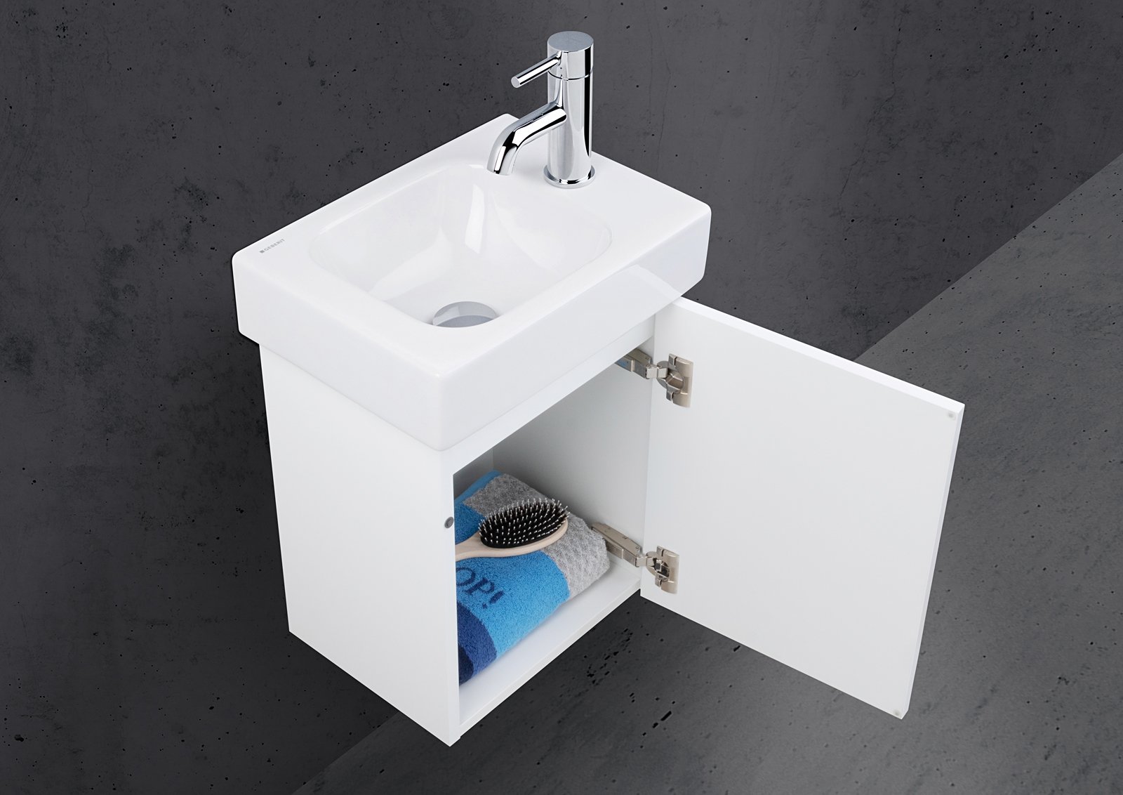 Unterschrank Intarbad als Zubehör für Waschtisch Geberit iCon XS 38 cm