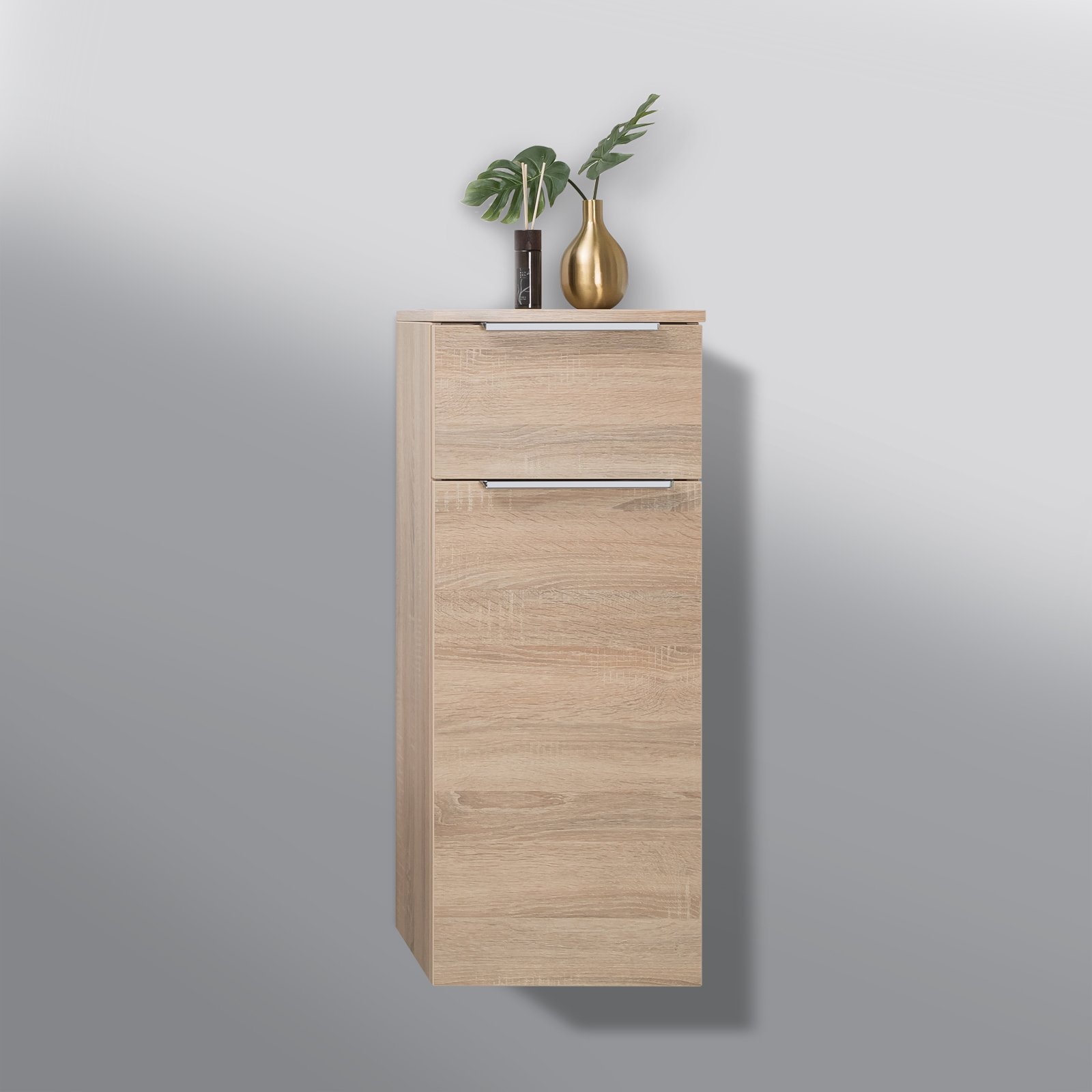 Bad Highboard Seitenschrank H/B/T 87,6/35/32,5cm, vormontiert