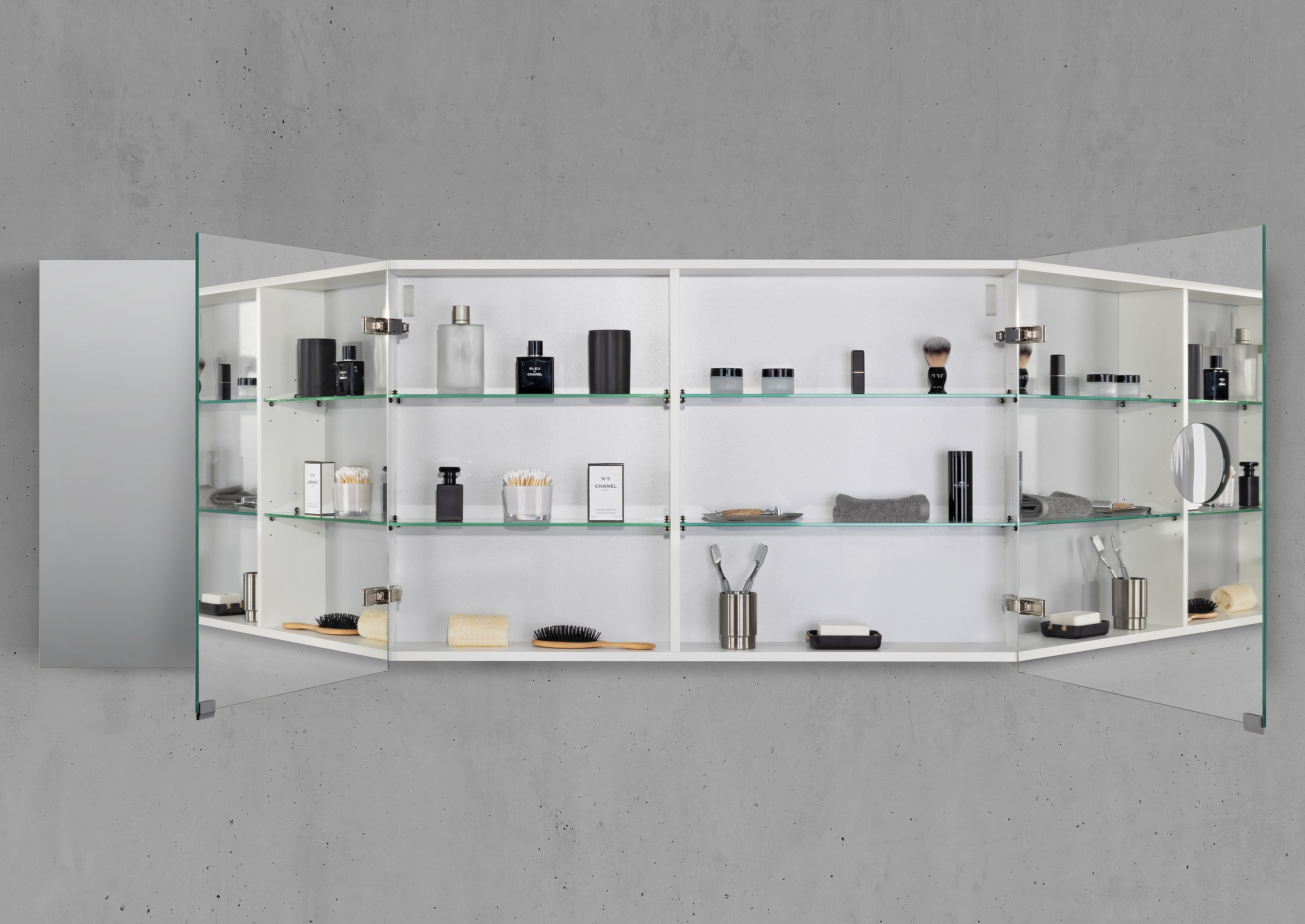 Spiegelschrank 170 cm 3 Türig ohne Beleuchtung