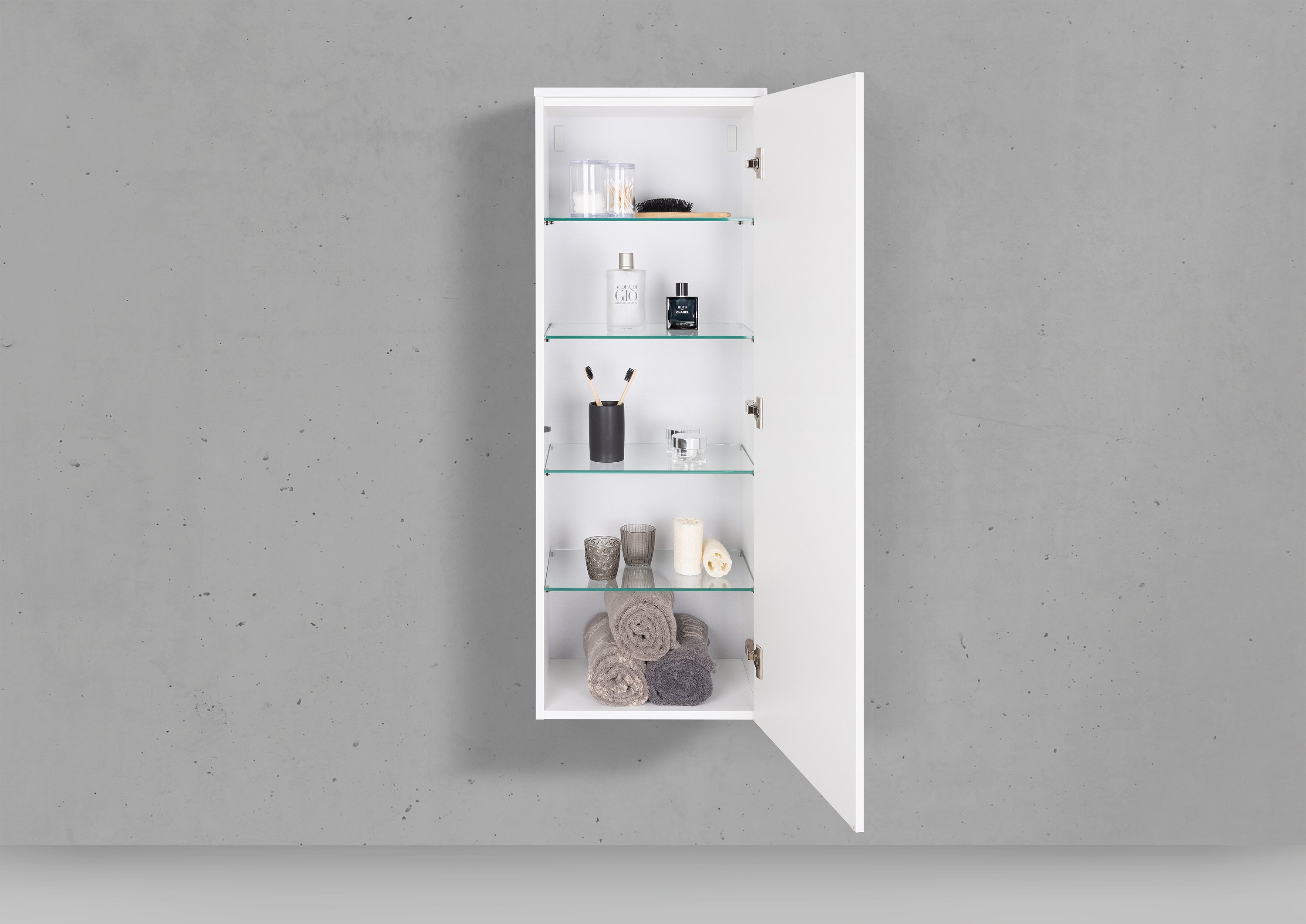 Seitenschrank/Hochschrank nach Maß 1 Türig ohne Griff - Push to Open