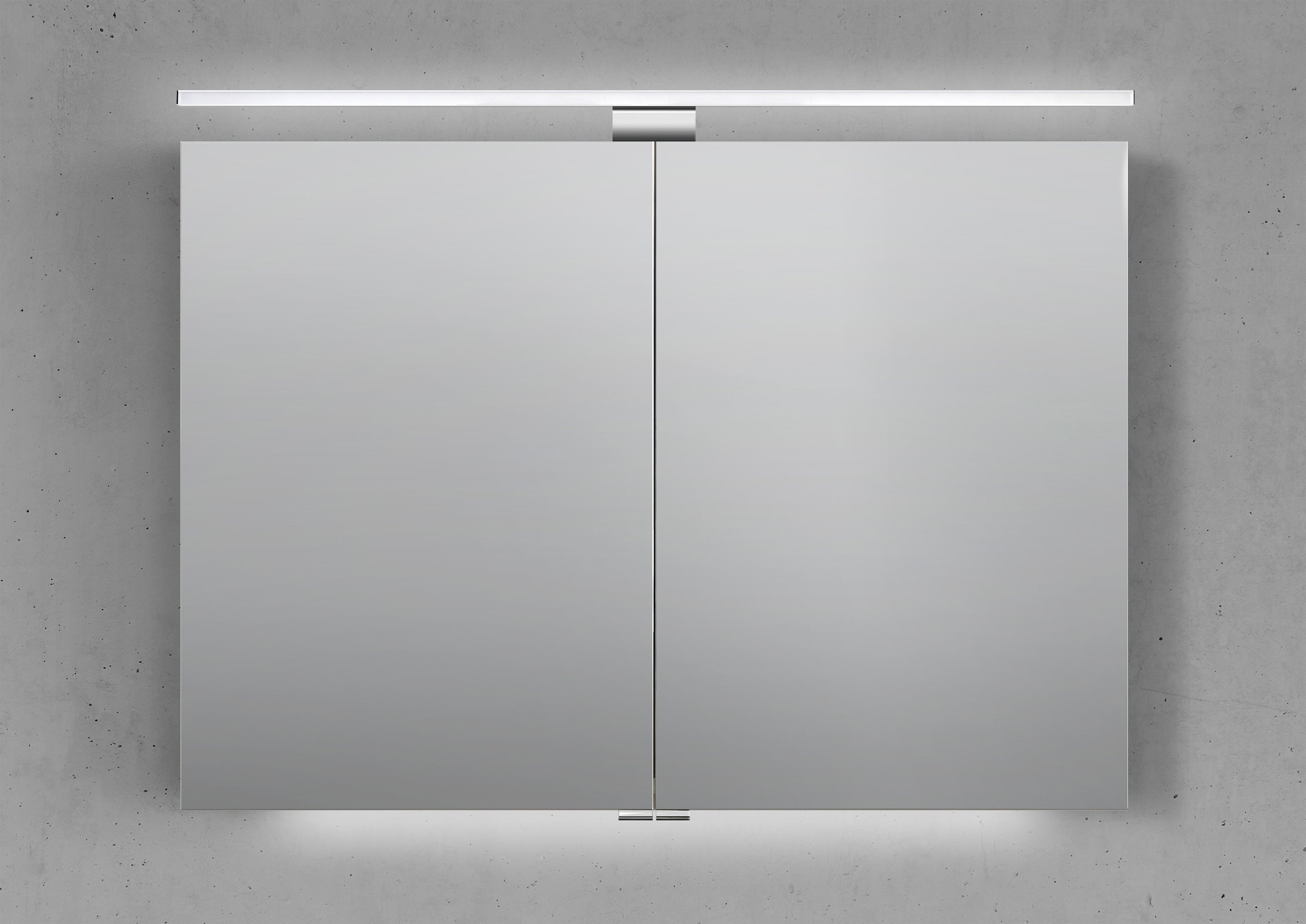 Doppelwaschtisch 100 cm Badmöbel Set BELLA, mit MULTI Light LED Spiegelschrank