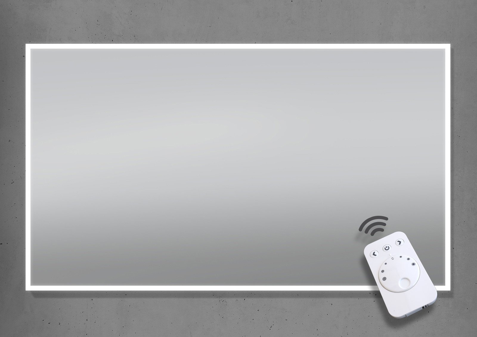 Multilight LED-Lichtspiegel 120x70cm mit Fernbedienung und Memory-Funktion