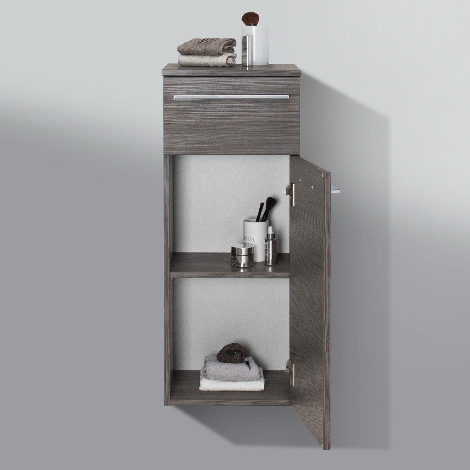 Seitenschrank Highboard Bad Maße: H/B/T 87,6/35/32,5cm komplett vormontiert