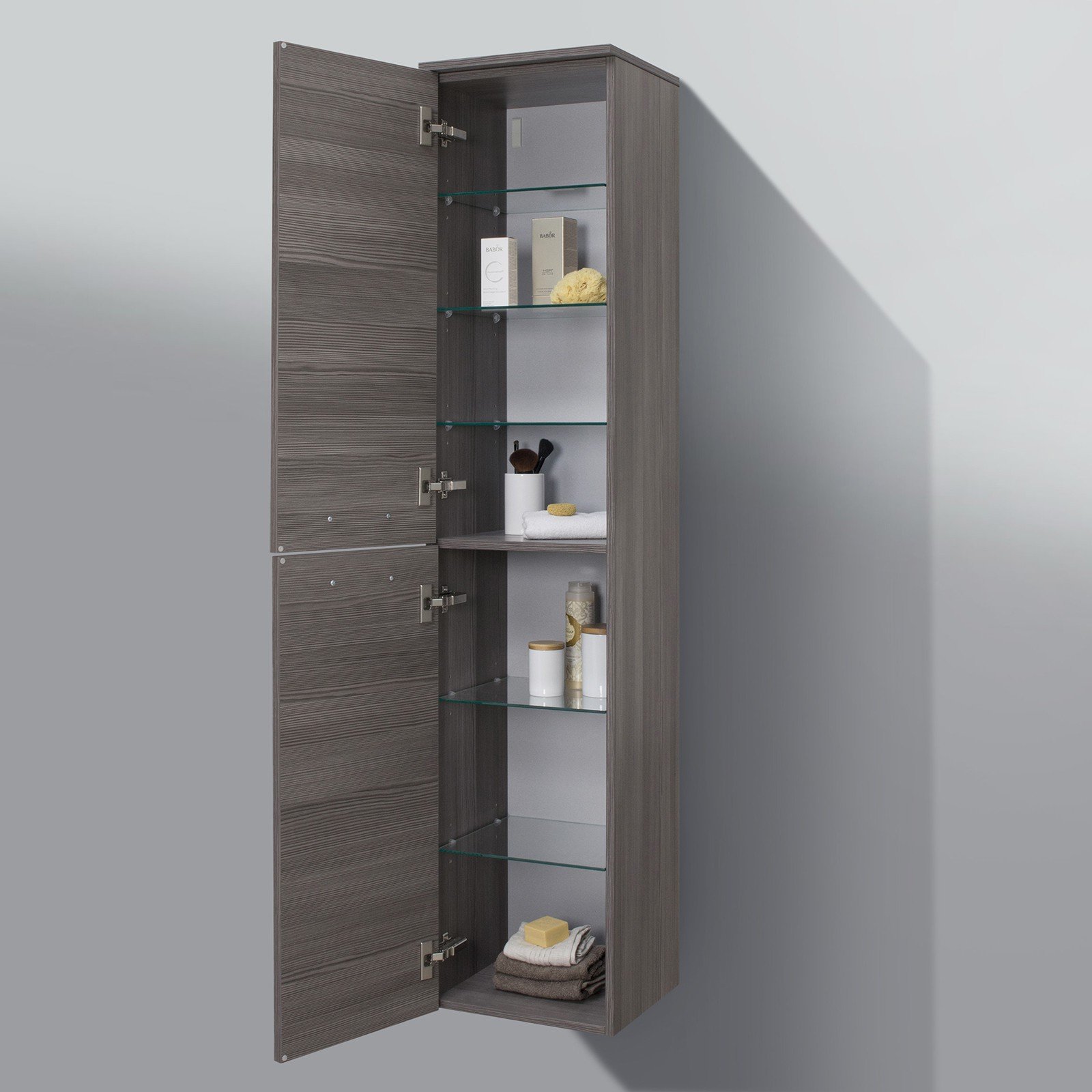 Hochschrank Seitenschrank Bad Maße: H/B/T 161,6/40/32,5 cm vormontiert