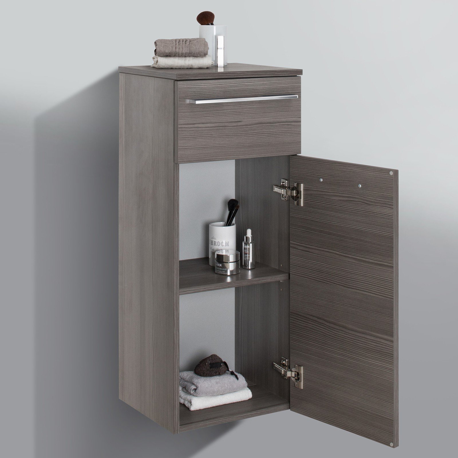 Seitenschrank Highboard Bad Maße: H/B/T 87,6/35/32,5cm komplett vormontiert