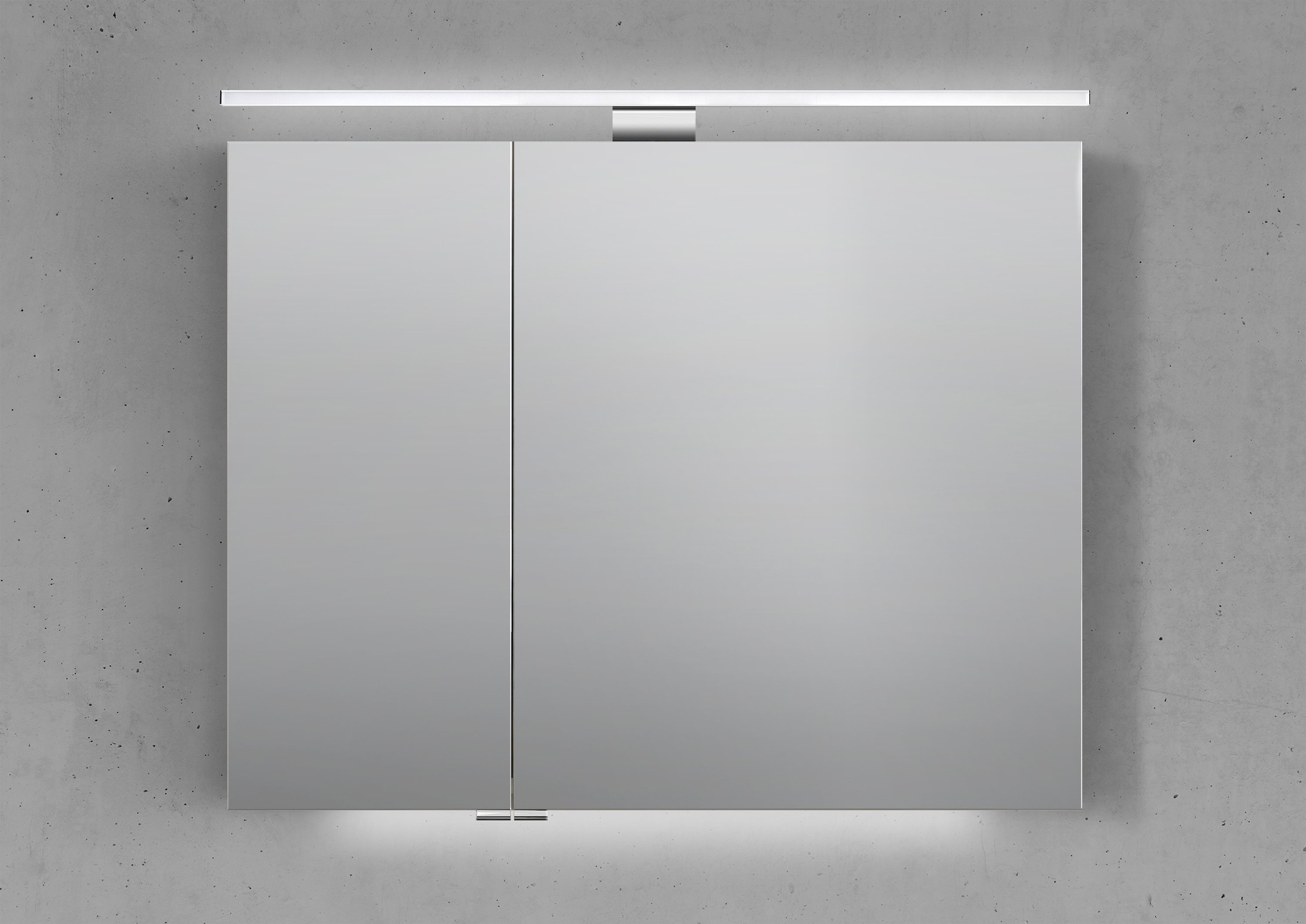 Spiegelschrank 90 cm mit MULTI Light LED Beleuchtung, Doppelspiegeltüren