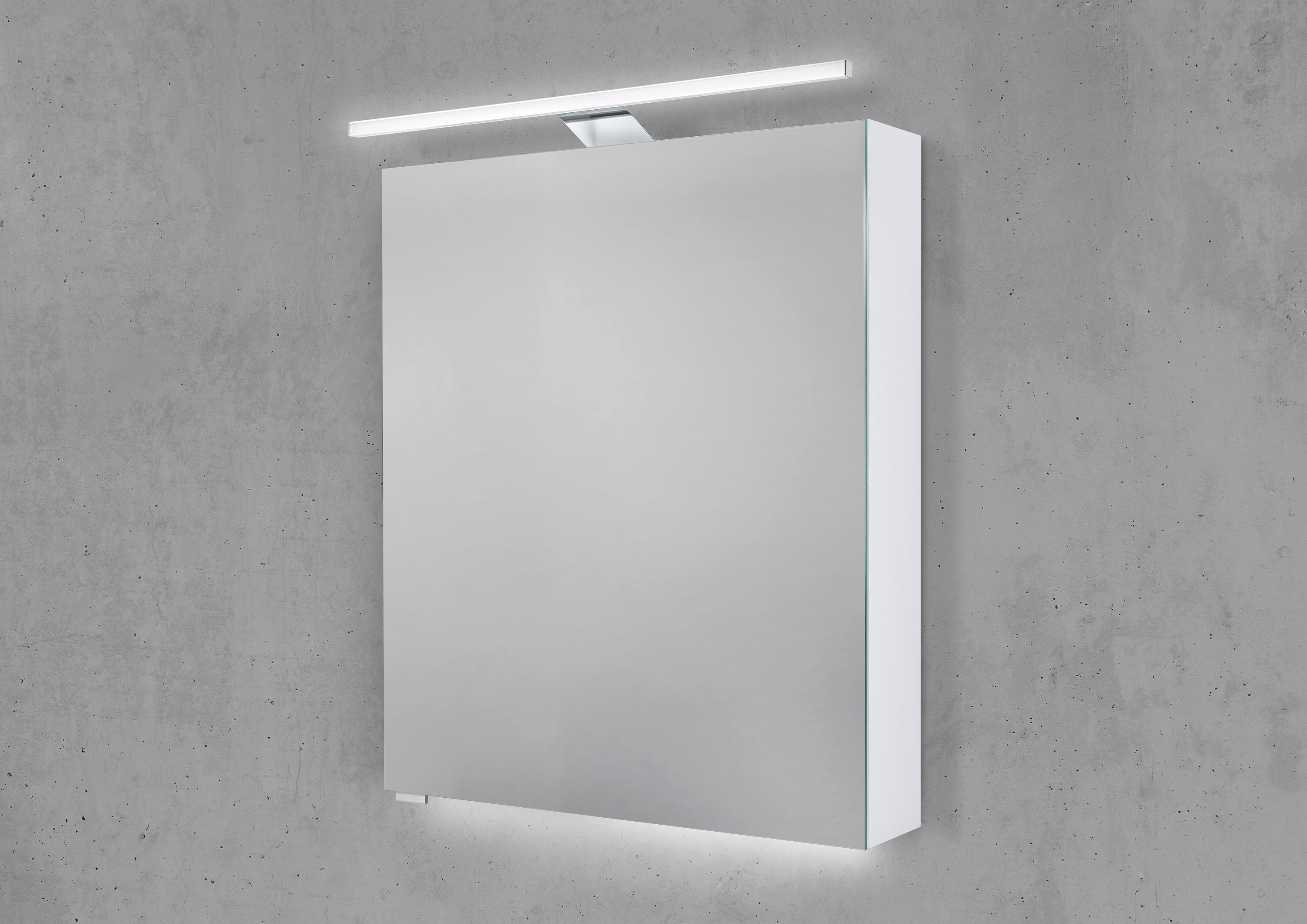 Spiegelschrank 60 cm mit MULTI Light LED Beleuchtung, Doppelspiegeltür