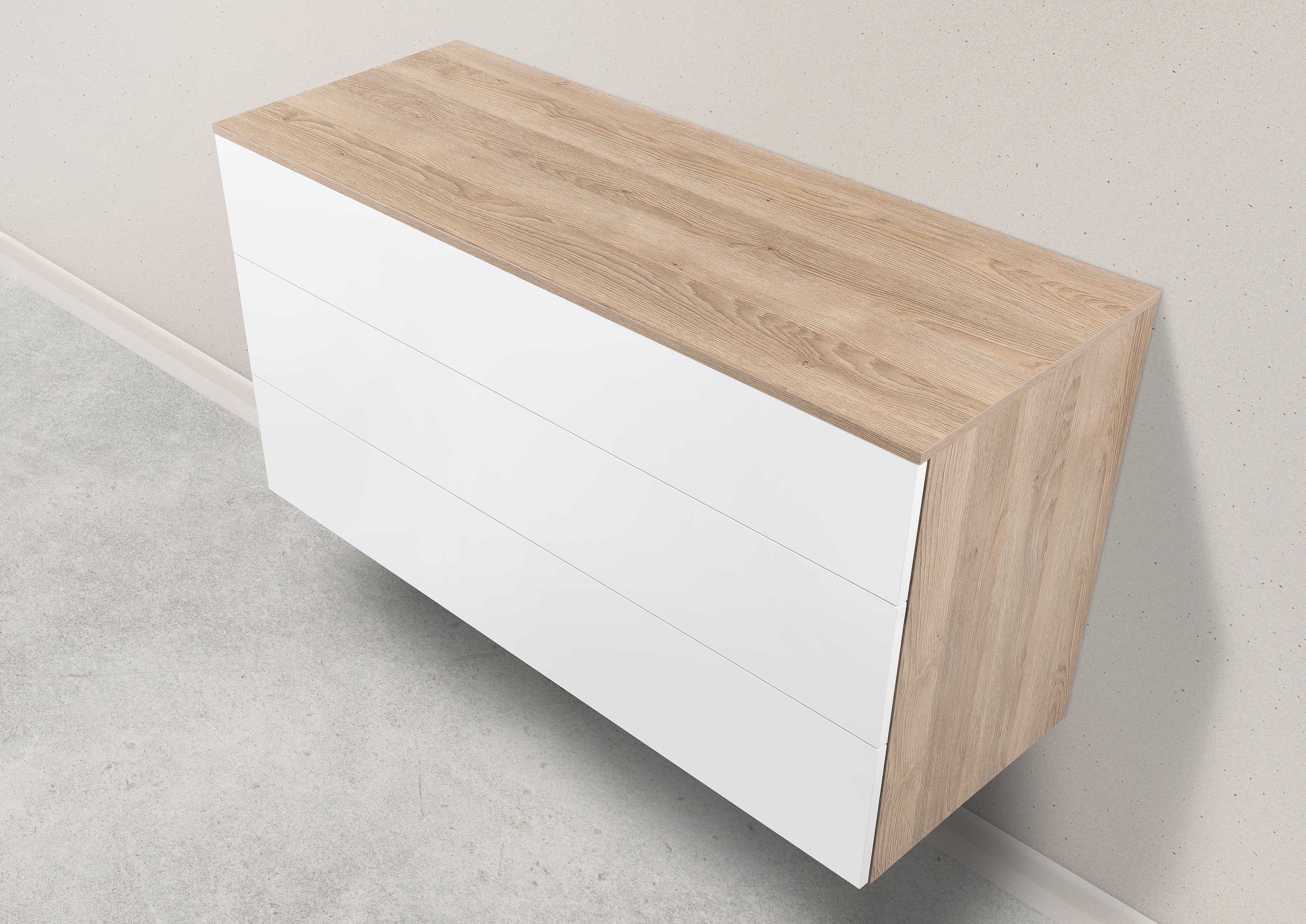 Sideboard Kommode nach Maß, 3x Auszüge mit PUSH TO OPEN und Softclose „Made in Germany"