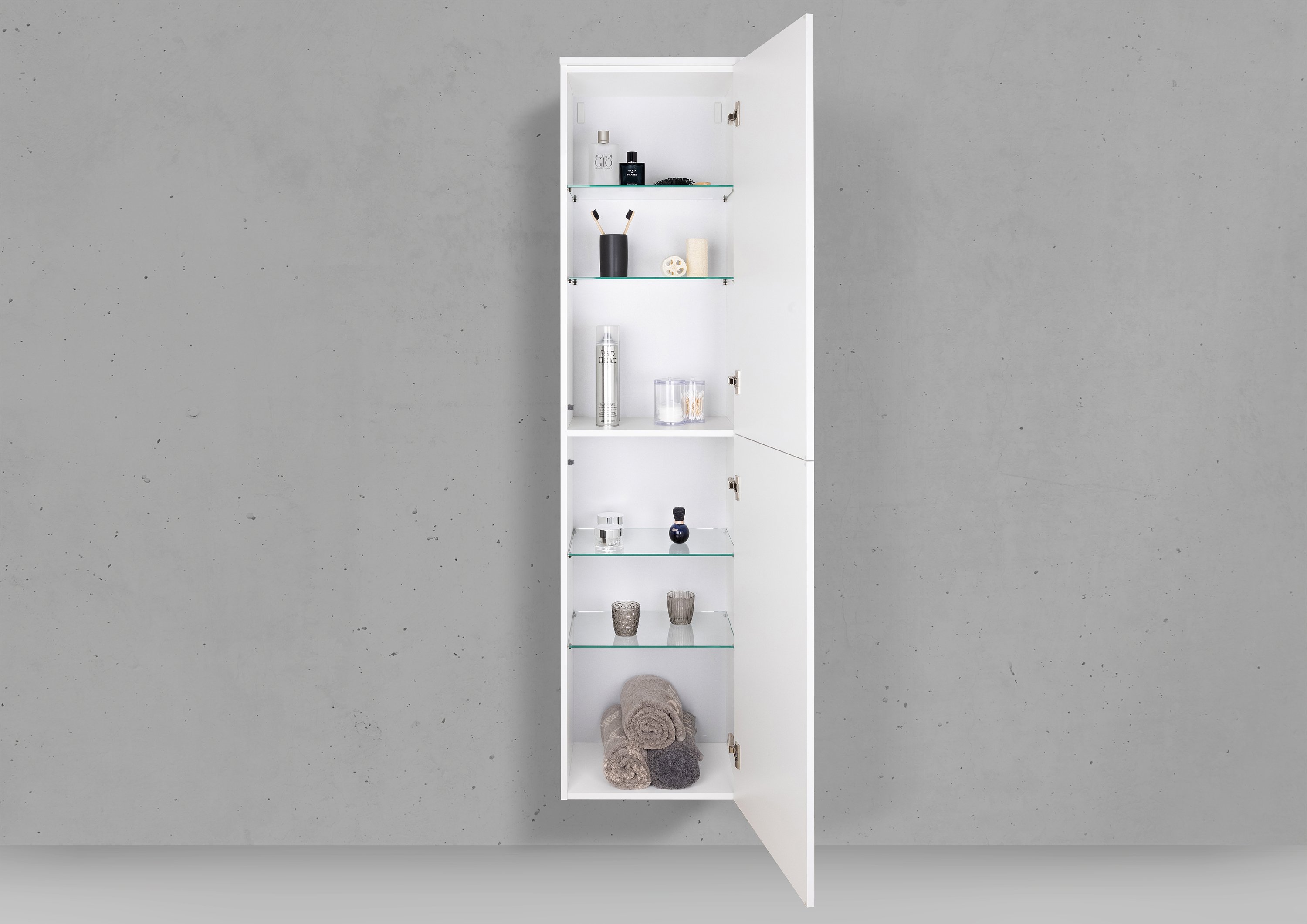Seitenschrank/Hochschrank nach Maß 2 Türig ohne Griff - Push to Open