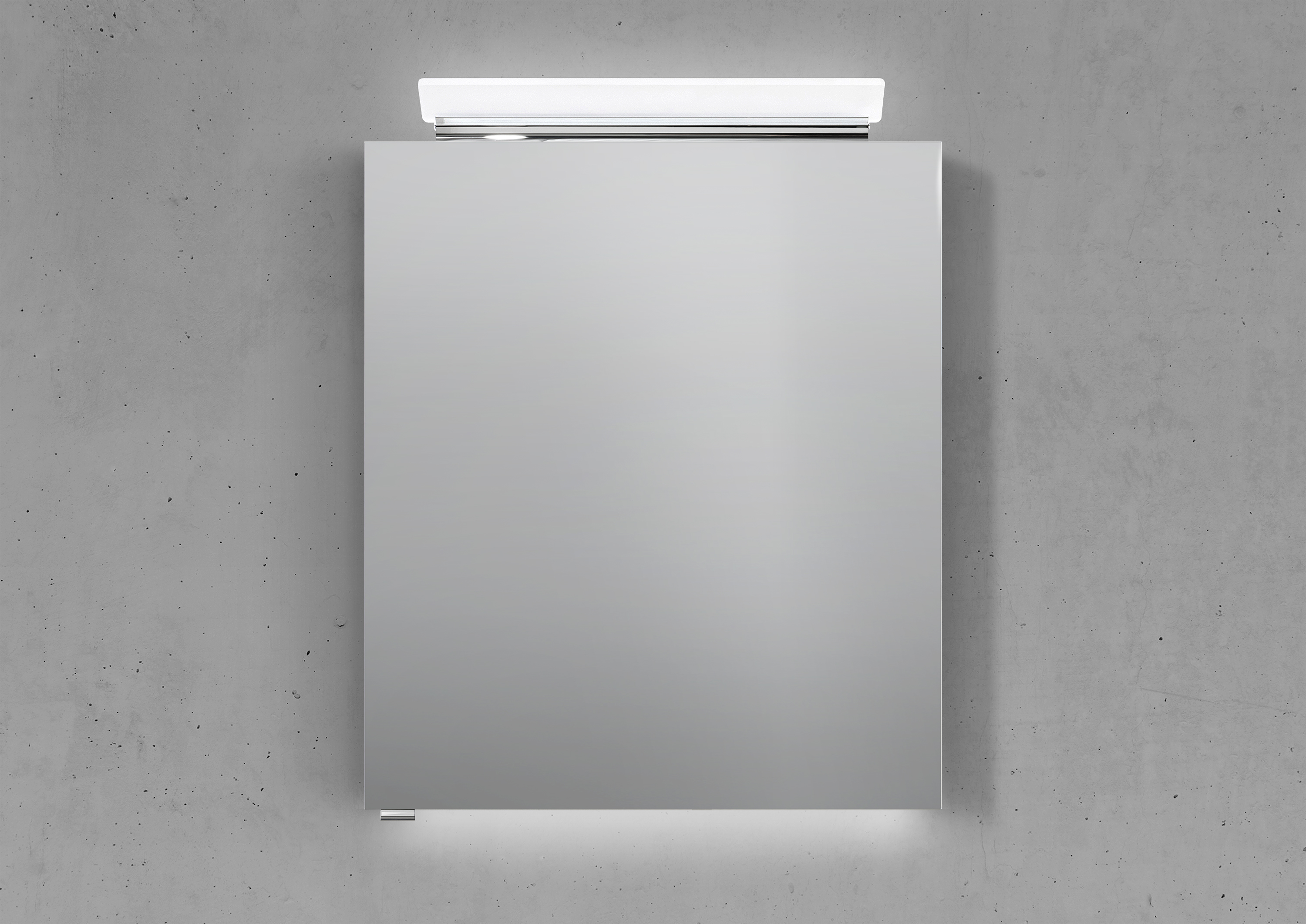 Spiegelschrank 60 cm LED Acryl Aufsatzleuchte doppelseitig verspiegelt