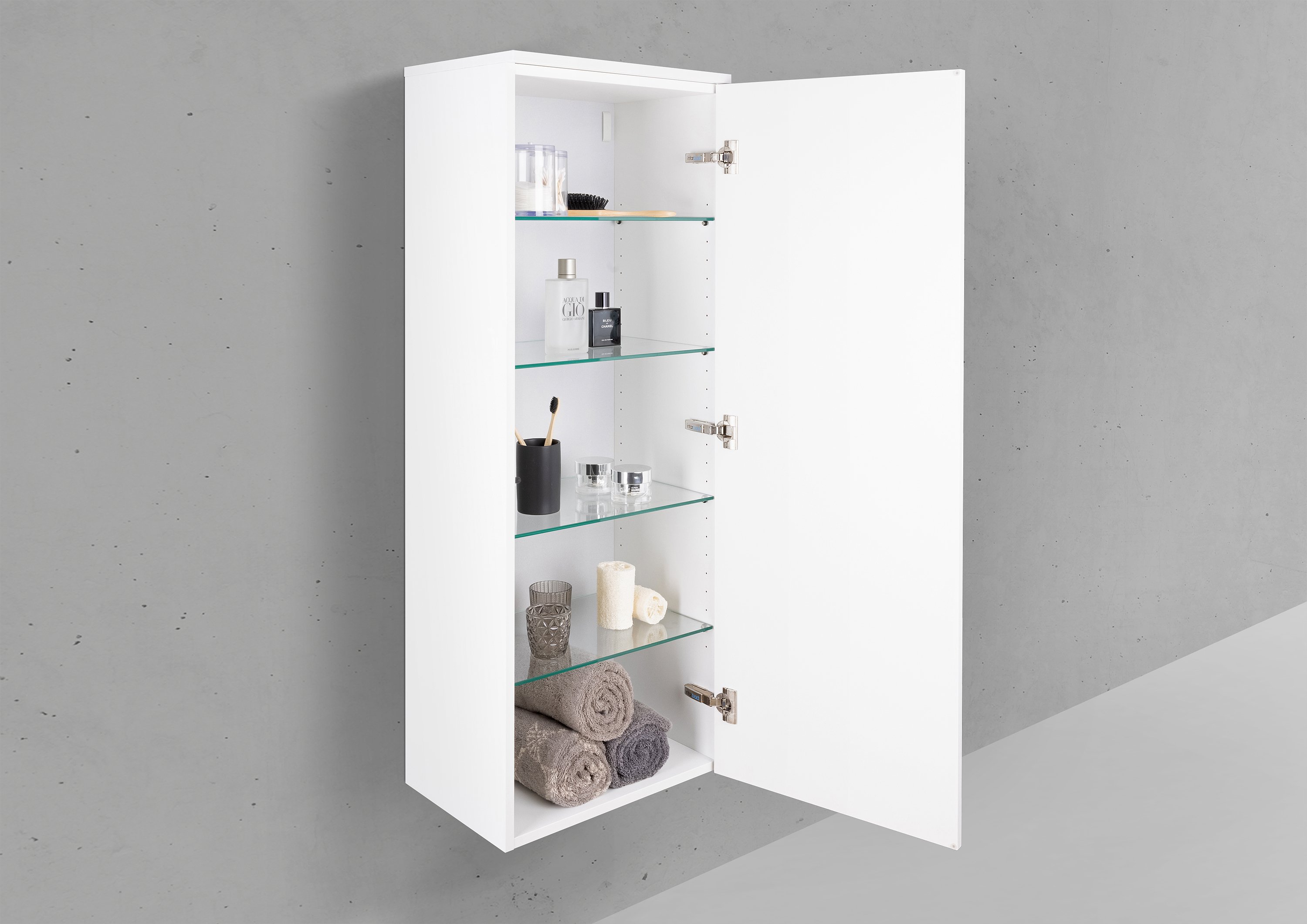Seitenschrank/Hochschrank nach Maß 1 Türig ohne Griff - Push to Open