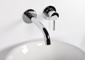 Steinberg Serie 100 Waschtisch-Wand-Einhebelmischer 195 mm Ausladung